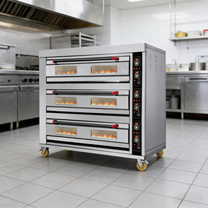 Four à pizza électrique commercial multifonction Unitech HGB-312D 38KW avec écran LED en acier inoxydable, garantie 1 an - Product Image 4