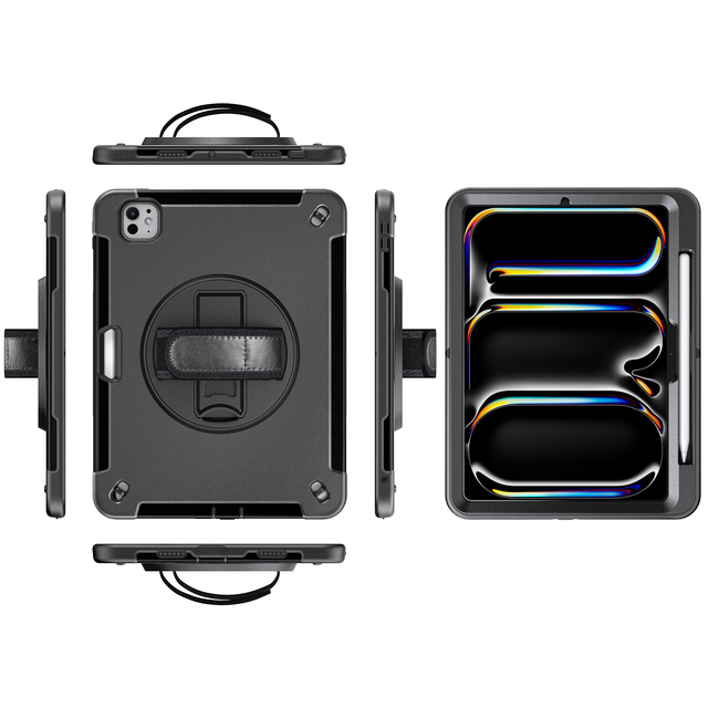 AilesTecca 360 Rotating Shockproof Heavy Duty Rugged Protective Tablet ipad Case for ipad Pro 11 2024 (M4) /pro 11 2025 (M5)