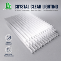Plaque de polycarbonate multicouche transparente anti-buée Lanyu OEM personnalisée de 10 mm pour abri de jardin 8000 m² Vente en gros