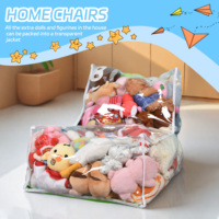 Aufbewahrungs-Sitzsack für Kuscheltiere - Extra Großer Wasserdichter Spielzeug-Organizer-Sessel für Kinder, Mädchen, Jungen (Kein Füllstoff enthalten)