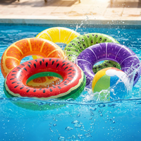 Bouées de piscine en forme de fruits, flotteurs gonflables en PVC pour décorations de fête tropicale estivale, jouets flottants étanches