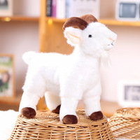 Juguete de Peluche de Cabra Simulada, Suave y Adorable, para Aliviar el Estrés, Regalo de Cumpleaños para Niños, Venta al Por Mayor