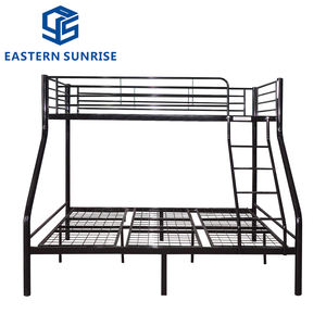 Прочная металлическая двухъярусная кровать для детской комнаты, размер <span class=keywords><strong>Twin</strong></span> Over Full, с сетчатым основанием из стали - Product Image 3