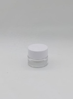 Prix Usine Promotionnel Pot en Verre Transparent 5g pour Crème, Contenant Cosmétique Vide avec Couvercles Noir, Or, Argent, Logo Personnalisé, En Stock