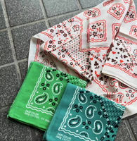 Sapu Tangan Bandana Katun Bermotif Paisley dengan Logo dan Pola Kustom, Kerudung Persegi untuk Bersepeda, Hip Hop, dan Dekorasi