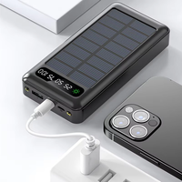 10000mAh Banco de energía solar portátil Carga rápida Cargador de teléfono móvil al aire libre