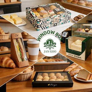 <span class=keywords><strong>JAN</strong></span> GOO Scatole in Cartone Riciclabile su Misura con Coperchio Ribaltabile e Finestra Trasparente, Stampa Flessografica Personalizzata per Alimenti, Pane, Torte - Product Image 6