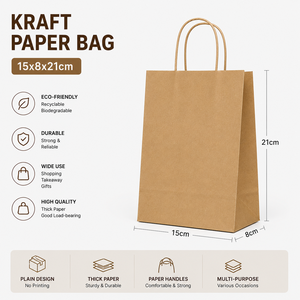 Bolsas de Papel Kraft Reciclado Ecológicas Certificadas ISO <span class=keywords><strong>APZ</strong></span> con Asas de Cuerda de Algodón, Bolsas de Regalo Duraderas de Alta Gama para Pequeñas Empresas - Product Image 1