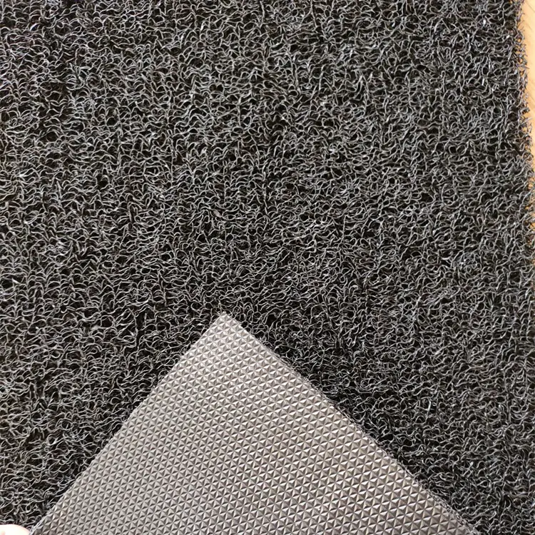 Fabrika fiyat pvc kauçuk yumuşak özel vinil döngü yastık halı zemin bobin mat rulo elmas sırtlı