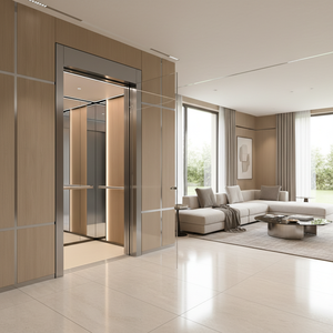 Ascenseur de passagers en acier inoxydable à commande de traction AC, commande vocale, surveillance à distance, conception intelligente et durable pour villas - Product Image 1