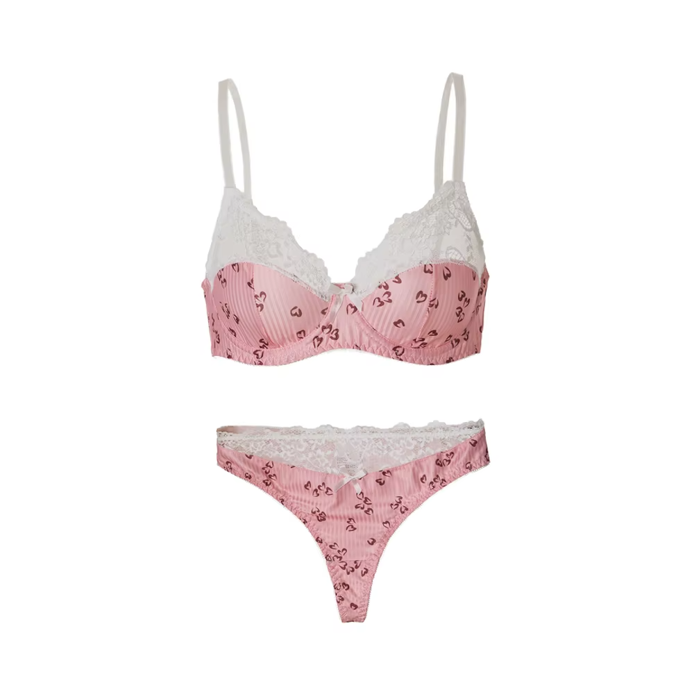 Shop Our Comfortable Sexy Lingerie Set with Heart-Shape Prints Shop Our Comfortable Sexy Lingerie Set with Heart-Shape Prints