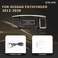 Set lengkap 9 inci kabel Audio Canbus untuk Nissan Pathfinder 2012-2020 Hitam Perak suku cadang otomotif bingkai layar besar Android Mobil