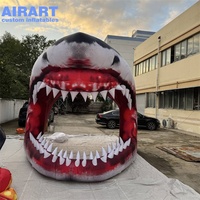 Tunnel d'entrée gonflable en forme de requin et de souris de grande taille pour la décoration d'événements et la publicité