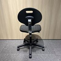 Chaises de travail colorées en polyuréthane PU avec base en nylon, banc de bureau classique pour comptoir de bureau d'information de réception de banque d'atelier