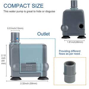 Fábrica Preço Aquário Acessórios Ultra Silent Fish Tank Pequena Bomba Submersível Elétrica Portátil Bombas De Água - Product Image 3