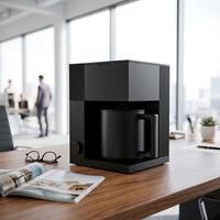Cafetière programmable à filtre, machine à café automatique avec carafe en verre et plaque chauffante, machine à café compacte pour hôtel