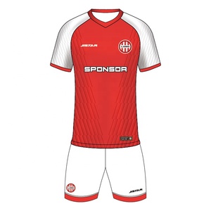 Ontwerp je eigen sublimatie boxy voetbaltenues Kroatië spelersversie rood-wit kleur retro voetbalshirt set - Product Image 3