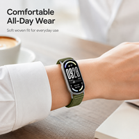 Bracelet de montre en nylon respirant pour Xiaomi Smart Band 8 9 10 NFC, sangle tissée à texture montagne pour les sports de plein air et le confort quotidien