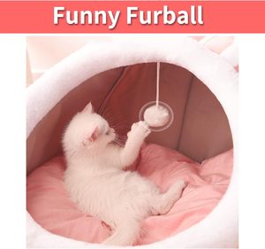 Manufacturer Wholesale Indoor Warm Short <b>Plush</b> <b>Cat</b> House - Product Image 3