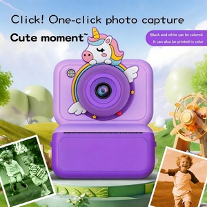 Appareil <span class=keywords><strong>photo</strong></span> instantané DLC 4800MP HD avec double caméra, vidéo 1080P, protection anti-lumière bleue sans scintillement, <span class=keywords><strong>impression</strong></span> en un clic, étui en silicone - Product Image 1