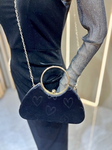 Borsa da Sera Donna 2026 con Manico Rotondo, Pochette Trendy con Catena Staccabile, Borse Eleganti da Festa, Borsette <span class=keywords><strong>Uniche</strong></span> in Velluto - Product Image 3