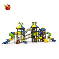 Produits de jeux d'extérieur pour enfants sur le thème de la jungle, avec toboggan, équipement de forêt ludique personnalisé, vente commerciale