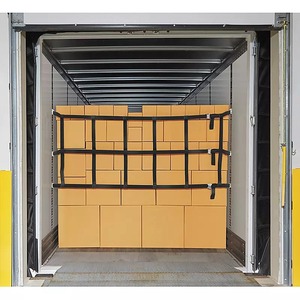 Red de carga resistente para camión con hebilla de leva y correa de trinquete de poliéster de 42" x 10" para riel E-Track de caja de camioneta - Product Image 1