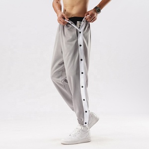 Pantalon de survêtement fin pour homme, boutons-pression, tendance, ample, ourlet retroussé, pour l'entraînement au basketball, à enlever rapidement - Product Image 6