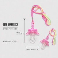 Sucette lumineuse LED avec sifflet, jouet fantaisie coloré transparent pour fêtes, vente en gros