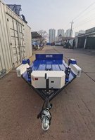 Remorque hydraulique double en acier pour transport de mini-excavatrices et balayeuses, capacité de charge 1 000 kg, commande sur mesure pour unité unique