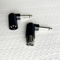 Adaptateur d'angle TS 3 broches XLR femelle vers mâle 1/4 "Adaptateur audio professionnel droit à 90 degrés Adaptateur audio XLR filaire vers audio sans fil
