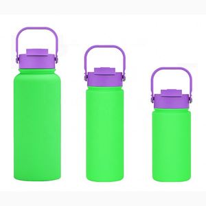 Hot Selling 12oz 14oz 18oz Children School Sports Insulated Stainless <b>Steel</b> Kids Water <b>Bottle</b> With Straw Handle - Product Image 4