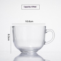 Tasse en verre de grande capacité transparente au design moderne avec ceinture féminine de style ins vente en gros de tasses en céramique pour le petit déjeuner café lait