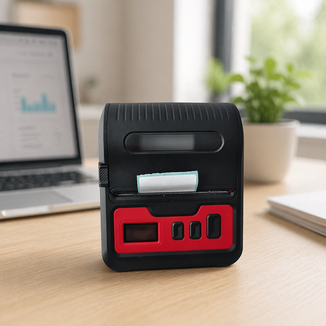 Portable Pocket-sized 80mm Thermal Label Printer Suitable for Printing Price Tags and Product Labels