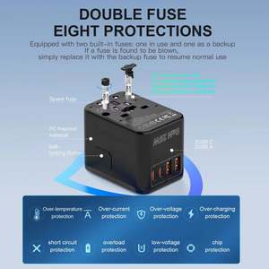 25W Universal <b>Travel</b> Adapter Quick USB and Type C <b>Travel</b> <b>Charger</b> Wall <b>Charger</b> Plug Multifunctional <b>Travel</b> Adaptor Gadget 25W - Product Image 5