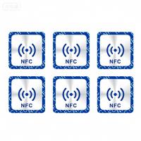 Autocollant NFC rond vierge, étiquette à puce NFC réinscriptible pour le partage d'informations sur les produits