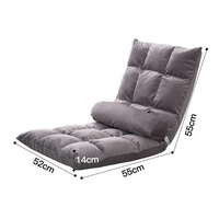 Chaise de sol pliable amovible, chaises de sol japonaises lavables avec Support de dossier