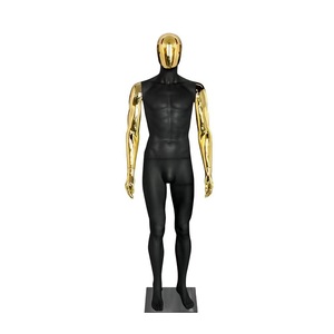 Lavinia 2025 New Fashion Chrome Gold Male Mannequin Full Body <strong>Dummy</strong> with Plastic Base for Boutique Display - Product Image 5