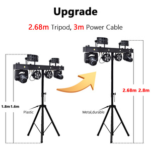 Vente directe usine : Barre de projecteurs portables à tête mobile LED RGBW, faisceau, Derby, Par, Spot, Stroboscope, effet 5-en-1, avec support pour KTV et DJ - Product Image 2