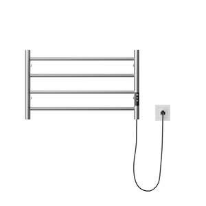 Sèche-<span class=keywords><strong>serviettes</strong></span> électrique mural en acier inoxydable noir double finition chromée pour salle de bain - Product Image 5