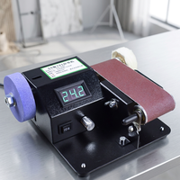 Meuleuse à bande électrique industrielle à angle réglable pour polissage, ponçage et affûtage du métal