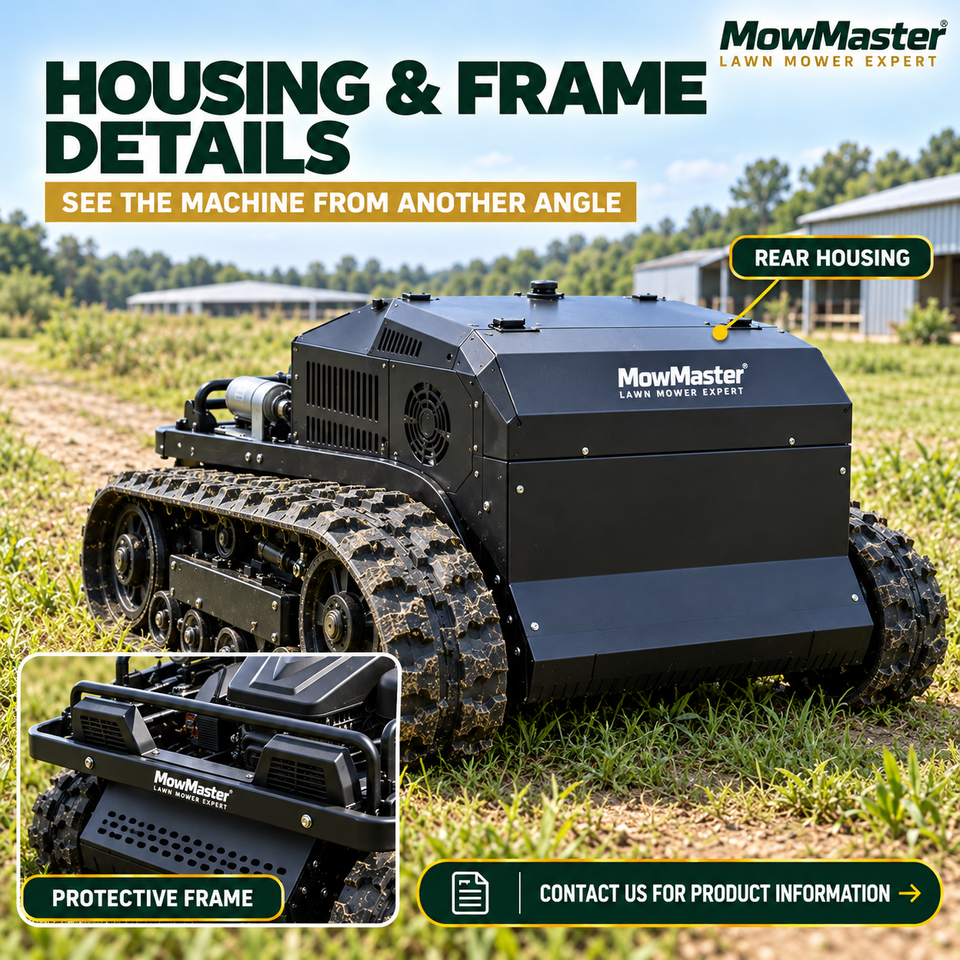 224cc Hybrid Power Remote Control Mower with Tracked Chassis and 600mm ...