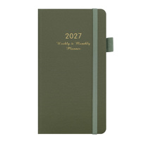 Carnet de notes personnalisé de luxe Y&G en cuir PU 2027, couverture rigide A5, agenda pour le bureau, papeterie promotionnelle, cadeau