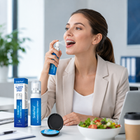 Spray buccal portable Smile Find saveur menthe pour haleine fraîche, format voyage, hygiène quotidienne, spray nettoyant pour appareils dentaires et aligneurs transparents