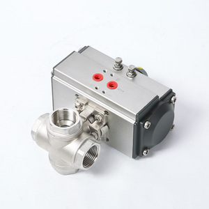 Válvula de Bola Neumática de Acero Inoxidable con Rosca Interna de 1 Pulgada, Tipo Regulador Industrial de Cuatro Vías, Compatible con OEM - Product Image 2