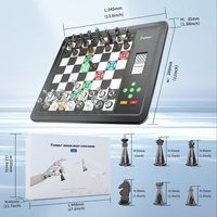 Échiquier Électronique IA Jeu d'Échecs Pièces en Cristal de Luxe Système d'Apprentissage Intelligent Set d'Échecs Électronique pour Débutants Cadeaux Enfants