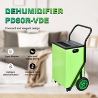 Déshumidificateur à compresseur 80L/jour, portable, pour la maison et le garage, modèle avec poignée