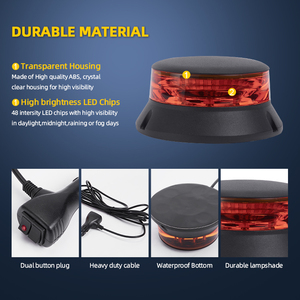 Thiết kế mới LED hồ sơ ngắn đèn hiệu IP67 không thấm nước 9 chế độ 12-30V màu trắng tinh khiết cho kéo tuyết cày xe cứu thương - Product Image 4