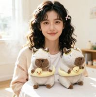 Peluche Capybara Mignonne en Gros, Super Douce, en Polyester et Coton PP, Certifiée CE, avec Maille PP, Cadeau de Noël, Prise en Charge OEM/ODM