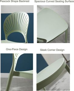 Modern çocuk su geçirmez nefes hafif salon sandalyeleri toptan kabuk şeklinde plastik yemek sandalyesi oturma odası - Product Image 4